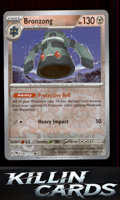 Reverse Holofoil Bronzong 067/131 Pokemon Uncommon SV: Prismatic Evolutions Card