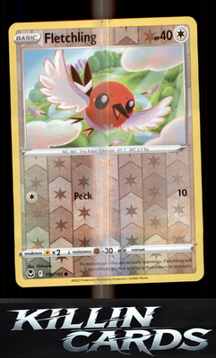 Reverse Holofoil Fletchling 150/195 Pokemon Common SWSH12: Silver Tempest Card N