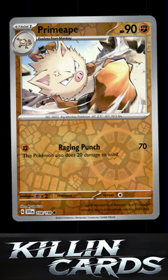 Reverse Holofoil Primeape 108/198 Pokemon Common SV01: Scarlet & Violet Base Set
