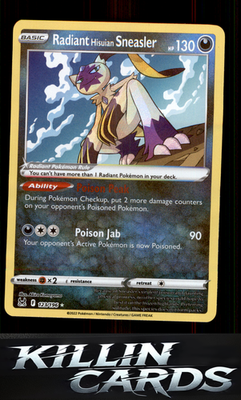 Radiant Hisuian Sneasler 123/196 Pokemon Radiant Rare SWSH11: Lost Origin Card N