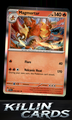 Magmortar 010/091 Pokemon Rare SV: Paldean Fates Card NM