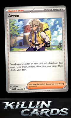 Arven - 166/198 166/198 Pokemon Uncommon SV01: Scarlet & Violet Base Set Card NM
