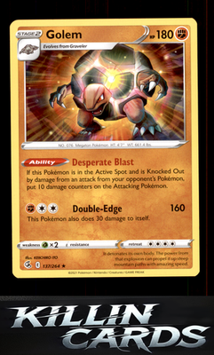 Golem 137/264 Pokemon Rare SWSH08: Fusion Strike Card NM