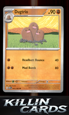 Dugtrio 051/165 Pokemon Uncommon SV: Scarlet & Violet 151 Card NM