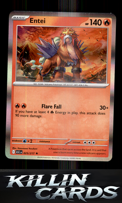 Entei 025/217 Pokemon Rare ME: Ascended Heroes Card NM