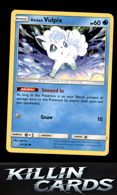 Alolan Vulpix 39/236 Pokemon Common SM - Cosmic Eclipse Card LP