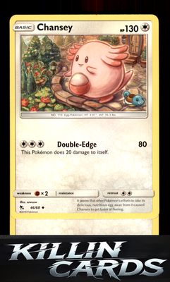 Chansey 46/68 Pokemon Uncommon Hidden Fates Card LP