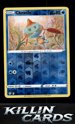Reverse Holofoil Chewtle 026/072 Pokemon Common Shining Fates Card NM