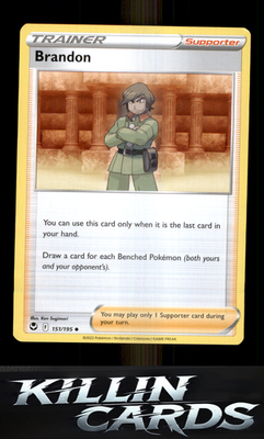 Brandon 151/195 Pokemon Uncommon SWSH12: Silver Tempest Card NM