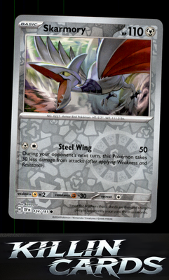 Reverse Holofoil Skarmory - 124/191 124/191 Pokemon Common SV08: Surging Sparks