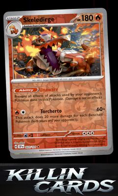 Reverse Holofoil Skeledirge 031/191 Pokemon Rare SV08: Surging Sparks Card NM