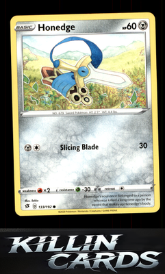 Honedge 133/192 Pokemon Common SWSH02: Rebel Clash Card NM