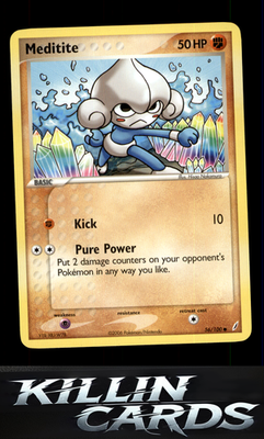 Meditite 56/100 Pokemon Common Crystal Guardians Card LP