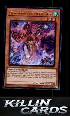 1st Edition Libromancer Geek Boy MP23-EN001 YuGiOh Ultra Rare 25th Anniversary T