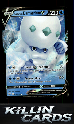 Galarian Darmanitan V 036/185 Pokemon Ultra Rare SWSH04: Vivid Voltage Card NM