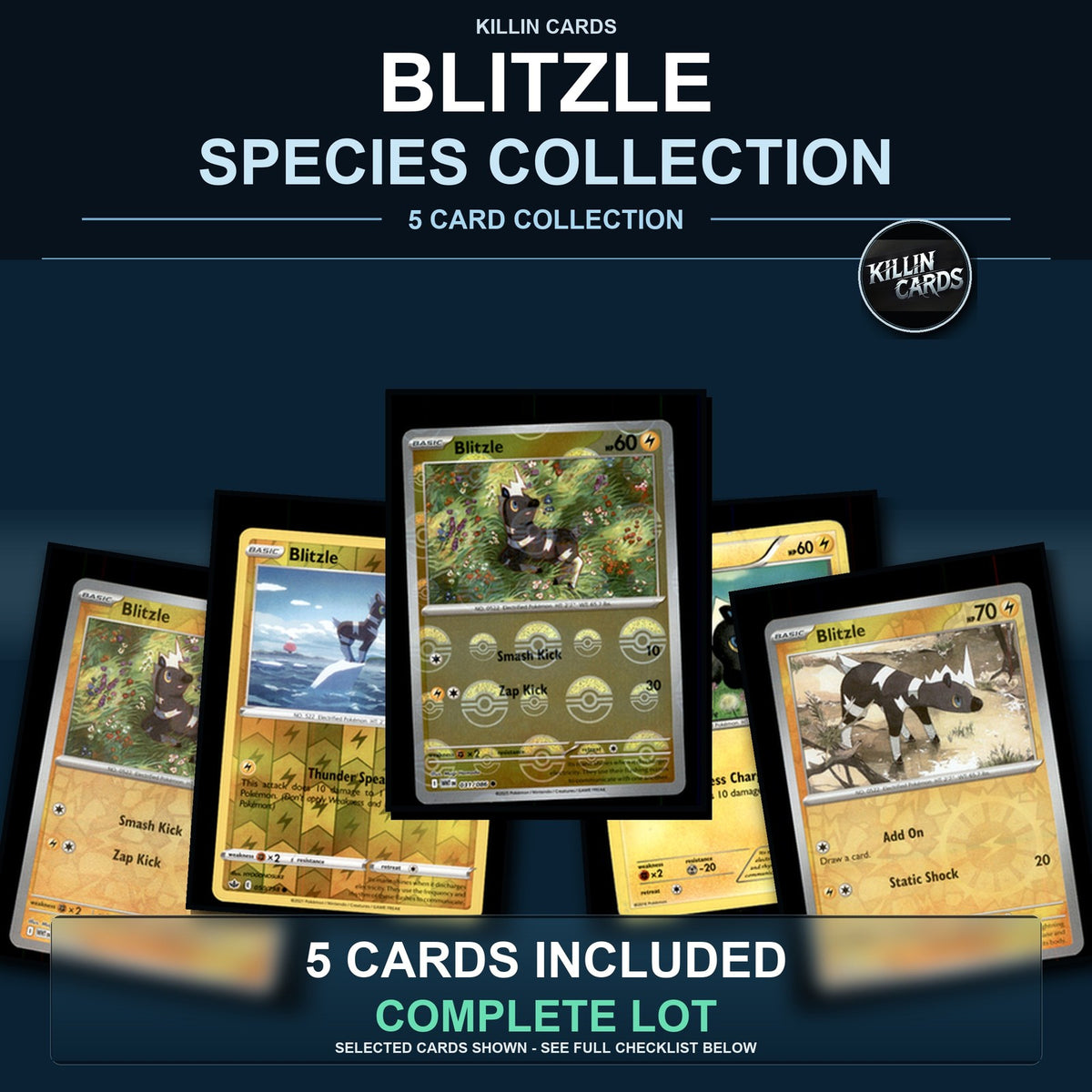 Pokemon TCG Blitzle Species Collection 5 Different Cards