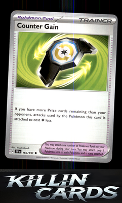 Counter Gain 169/191 Pokemon Uncommon SV08: Surging Sparks Card NM