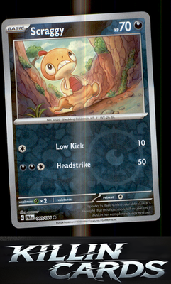 Reverse Holofoil Scraggy 060/091 Pokemon Common SV: Paldean Fates Card NM