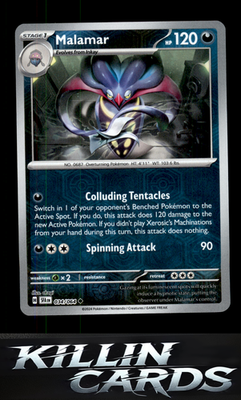 Reverse Holofoil Malamar 034/064 Pokemon Uncommon SV: Shrouded Fable Card NM