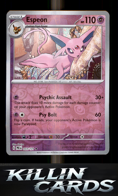 Reverse Holofoil Espeon 033/131 Pokemon Rare SV: Prismatic Evolutions Card NM