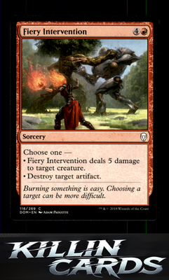 Fiery Intervention 118 Magic C Dominaria Card NM