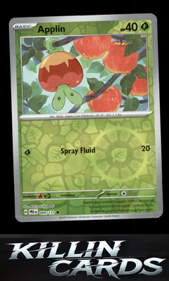 Reverse Holofoil Applin 009/131 Pokemon Common SV: Prismatic Evolutions Card NM