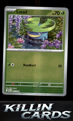 Reverse Holofoil Lotad 005/094 Pokemon Common ME02: Phantasmal Flames Card NM