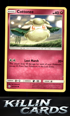 Cottonee 147/236 Pokemon Common SM - Cosmic Eclipse Card NM