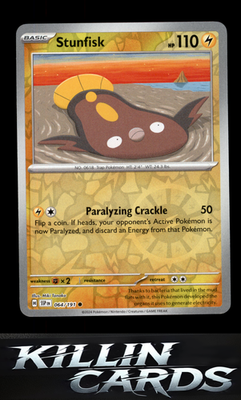 Reverse Holofoil Stunfisk - 064/191 064/191 Pokemon Common SV08: Surging Sparks