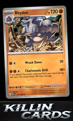 Rhydon 112/165 Pokemon Uncommon SV: Scarlet & Violet 151 Card NM