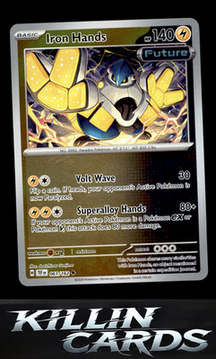 Reverse Holofoil Iron Hands 061/162 Pokemon Uncommon SV05: Temporal Forces Card