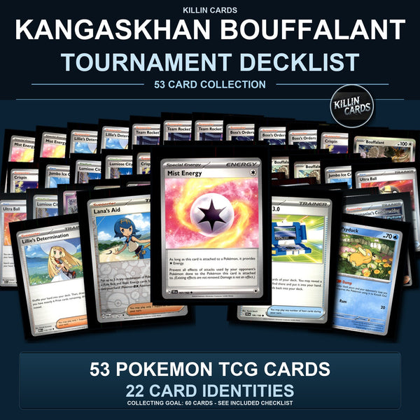 Partial Pokemon TCG World Championships 2026 Kangaskhan Bouffalant Decklist 53 Cards Deck