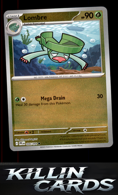 Reverse Holofoil Lombre 006/094 Pokemon Common ME02: Phantasmal Flames Card NM