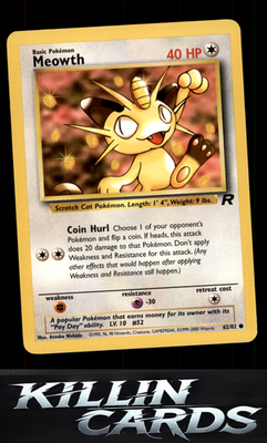 Meowth 62/82 Pokemon Common Team Rocket Card LP