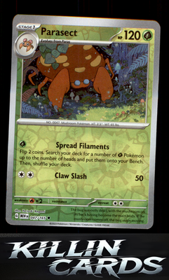 Reverse Holofoil Parasect 047/165 Pokemon Uncommon SV: Scarlet & Violet 151 Card
