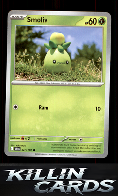 Smoliv 021/182 Pokemon Common SV10: Destined Rivals Card NM