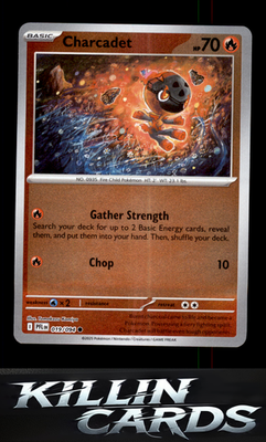Reverse Holofoil Charcadet 019/094 Pokemon Common ME02: Phantasmal Flames Card N