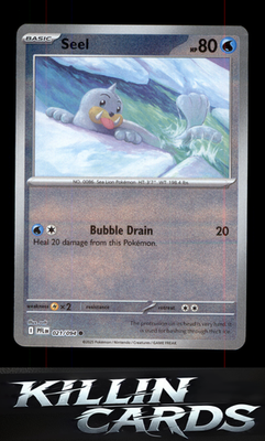 Reverse Holofoil Seel 021/094 Pokemon Common ME02: Phantasmal Flames Card NM