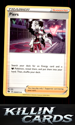 Piers 58/73 Pokemon Uncommon Champion's Path Card NM