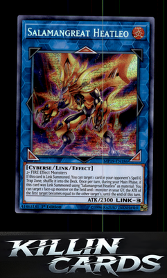 1st Edition Salamangreat Heatleo MP19-EN186 YuGiOh Prismatic Secret Rare 2019 Go