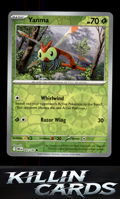 Reverse Holofoil Yanma - 002/182 002/182 Pokemon Common SV10: Destined Rivals Ca