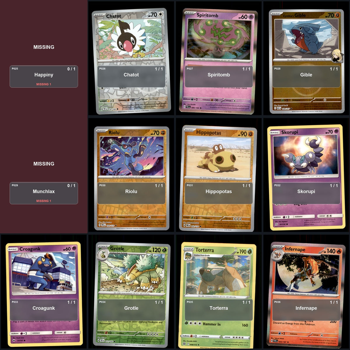 Pokemon TCG Generation 4 Sinnoh Pokemon Pokedex Set 105 Cards Collection