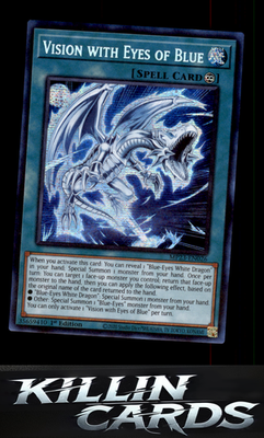 1st Edition Vision with Eyes of Blue MP23-EN026 YuGiOh Prismatic Secret Rare 25t