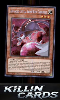 1st Edition Advanced Crystal Beast Ruby Carbuncle BLCR-EN010 YuGiOh Secret Rare