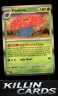 Vileplume 045/165 Pokemon Rare SV: Scarlet & Violet 151 Card NM