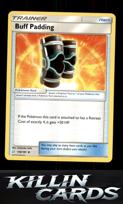Buff Padding 136/181 Pokemon Uncommon SM - Team Up Card LP