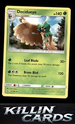 Decidueye 11/149 Pokemon Rare SM Base Set Card NM