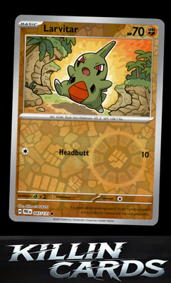 Reverse Holofoil Larvitar 047/131 Pokemon Common SV: Prismatic Evolutions Card N
