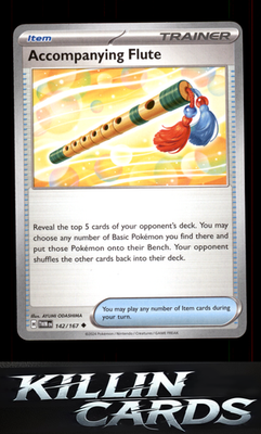 Accompanying Flute 142/167 Pokemon Uncommon SV06: Twilight Masquerade Card NM