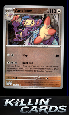 Reverse Holofoil Ambipom - 079/094 079/094 Pokemon Rare ME02: Phantasmal Flames